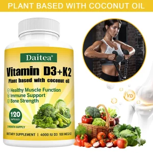 Organic Vitamin D3 + K2 Capsules